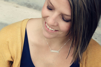 Hockey Player Bar Necklace | Drop the Puck