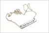One Name Bar Necklace with Birthstone