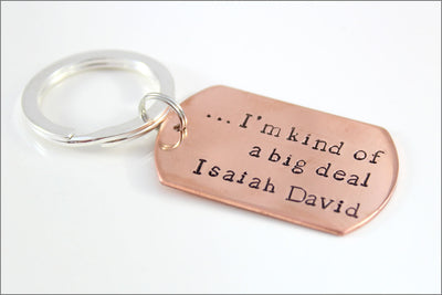 Custom New Dad Keychain with Name | I'm Kind of a Big Deal