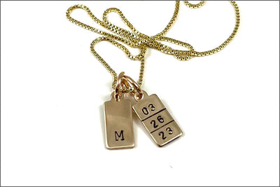 Mini Tag Necklace | Personalized Tag Necklace, Small Tag Necklace