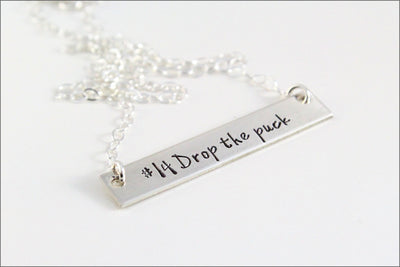 Hockey Mom Bar Necklace | Hockey Sticks