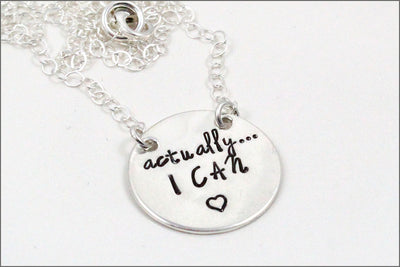 Love from South Dakota Sterling Silver Necklace | Custom Silver Necklace, Silver Stamped Necklace, Custom State Jewelry