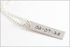 Custom Name or Date Necklace | Sterling Silver Tag Necklace