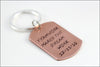 Teamwork Makes the Dream Work Copper Dog Tag Key Chain | Personalized Hand Stamped Accessories
