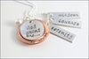 Serenity Prayer Necklace | Custom Serenity Necklace, Sobriety Date, Sterling Silver & Copper Jewelry