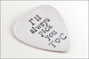 Customized Guitar Pick | I'll Always Pick You, Couples Initials, Sterling Silver Guitar Pick, Gifts for Music Lover