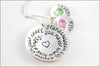 Personalized Grandchild Necklace with Two Custom Name Charms