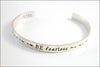 Personalized Sterling Cuff Bracelet | Be Fearless with Arrow Designs