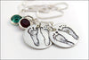 Custom Baby Feet Necklace with Actual Footprints | Two Sets of Footprints on Sterling Silver Necklace