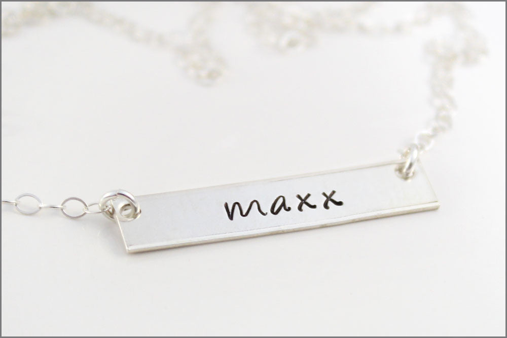 Personalized Bar Name Necklace | Sterling Silver, Gold Filled, Rose Gold
