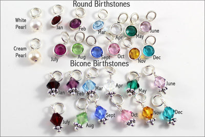 Personalized Single Disc Name Necklace with Birthstones
