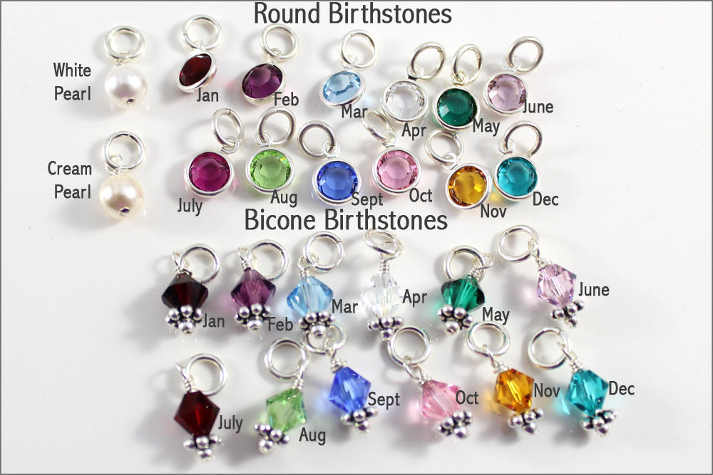 Birthstone charm bracelet for grandma deals