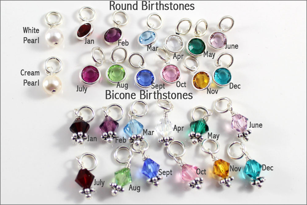 Birthstone or Pearl Add On | Round or Bicone, Add On to Necklace or Bracelet, Birthstone Jewelry