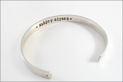 Personalized Sterling Cuff Bracelet | She THOUGHT She Could So She DID