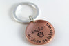 Personalized Pet Keychain | Custom Pet Name Copper Key Chain, Pet Remembrance Keychain, Gifts for Pet Lover, Paw Print Key Chain