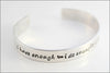 Personalized Sterling Cuff Bracelet | Be Fearless with Arrow Designs