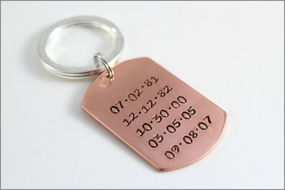 Save the Dates Custom Date Key Chain