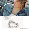 Open Heart Sterling Silver Necklace | The Lord is My Strength & My Shield, Custom Stamped Necklace, Inspiration Necklace
