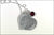 Baby Footprints Heart Necklace with Birthstone | Sterling Silver Etched Jewelry