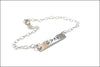 Custom Bar Ankle Bracelet | Sterling Silver