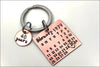 Custom Calendar Keychain | Personalized with Your Special Date