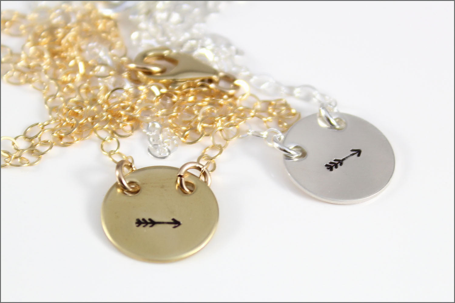 READY TO SHIP // Gold or Silver Follow Your Arrow Necklace