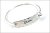 Custom Inspiration Bracelet | Sterling Silver Word Bracelet, Women's Silver Cuff Bracelet, Custom Gifts for Women, Small Gifts for Her