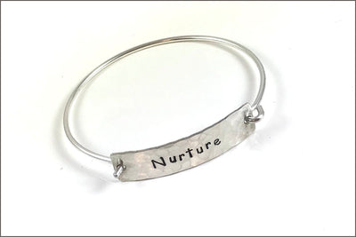 Custom Inspiration Bracelet | Sterling Silver Word Bracelet, Women's Silver Cuff Bracelet, Custom Gifts for Women, Small Gifts for Her