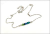 Custom Birthstone Bar Style Necklace