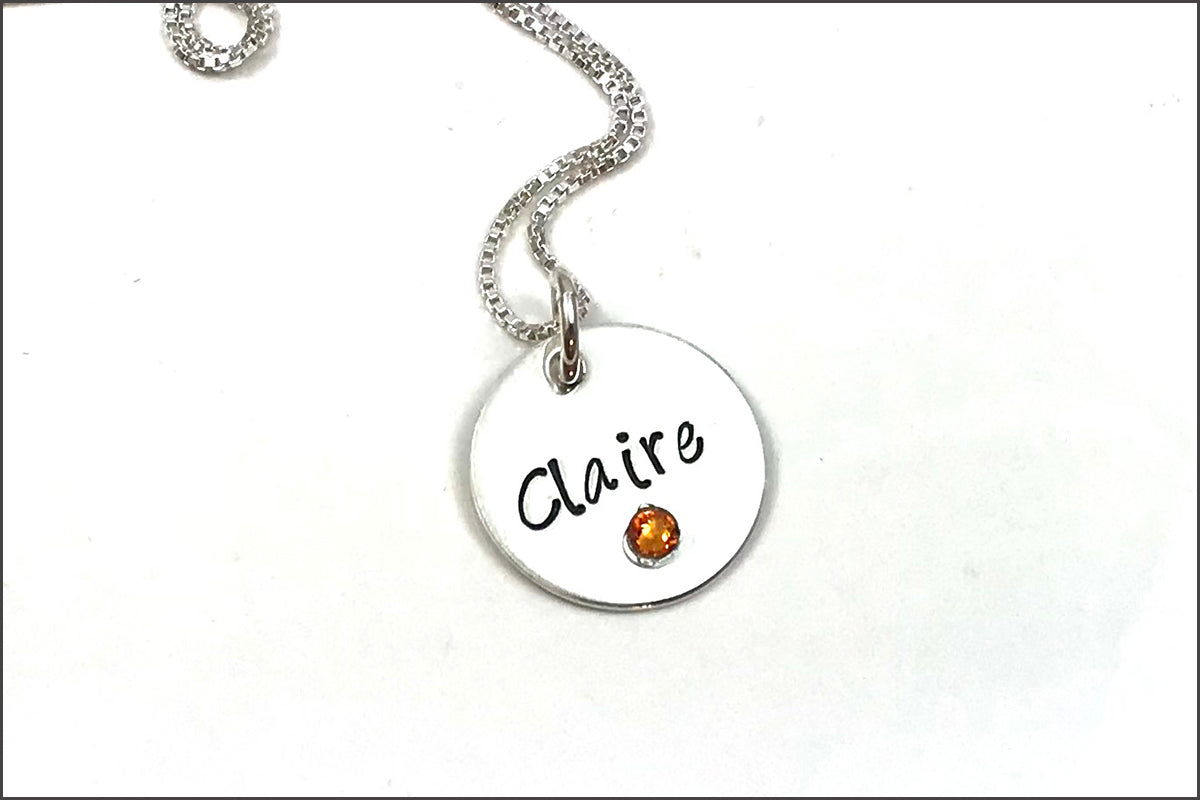 Personalized Name & Birthstone Necklace
