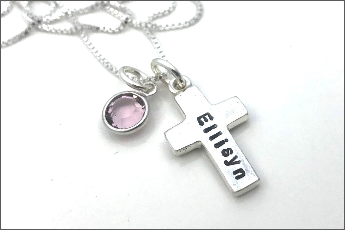 Personalized Cross Necklace | First Communion Gift