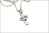 Cross Birthstone Necklace with Personalized Name