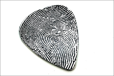 Sterling Silver Fingerprint Guitar Pick