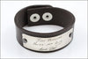 Custom Message Men's Leather Cuff Bracelet | Etched Message Bracelet, Your Personal Message, Handwriting Bracelet, Special Gifts for Men