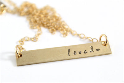 Personalized Two Name Bar Necklace | Sterling Silver, Gold Filled, Rose Gold