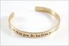 Custom Gold Cuff Mantra Bracelet | Corinthians Quote