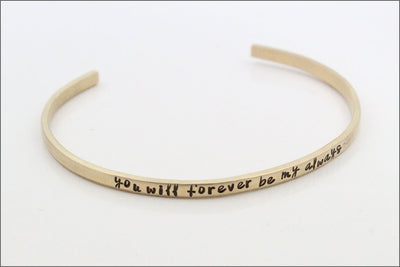 Couples Custom Skinny Cuff Bracelet | Couples Initials, Custom Quote, Valentines Gift