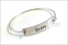 Personalized Silver Cuff Bracelet | Custom Silver Inspiration Bracelet, Be Brave Arrow Jewelry, Inspiration Gifts for Her