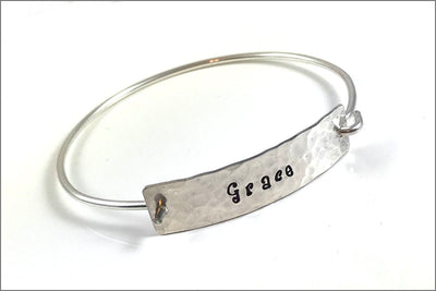 Custom Word Inspiration Bracelet | Sterling Silver Word Bracelet