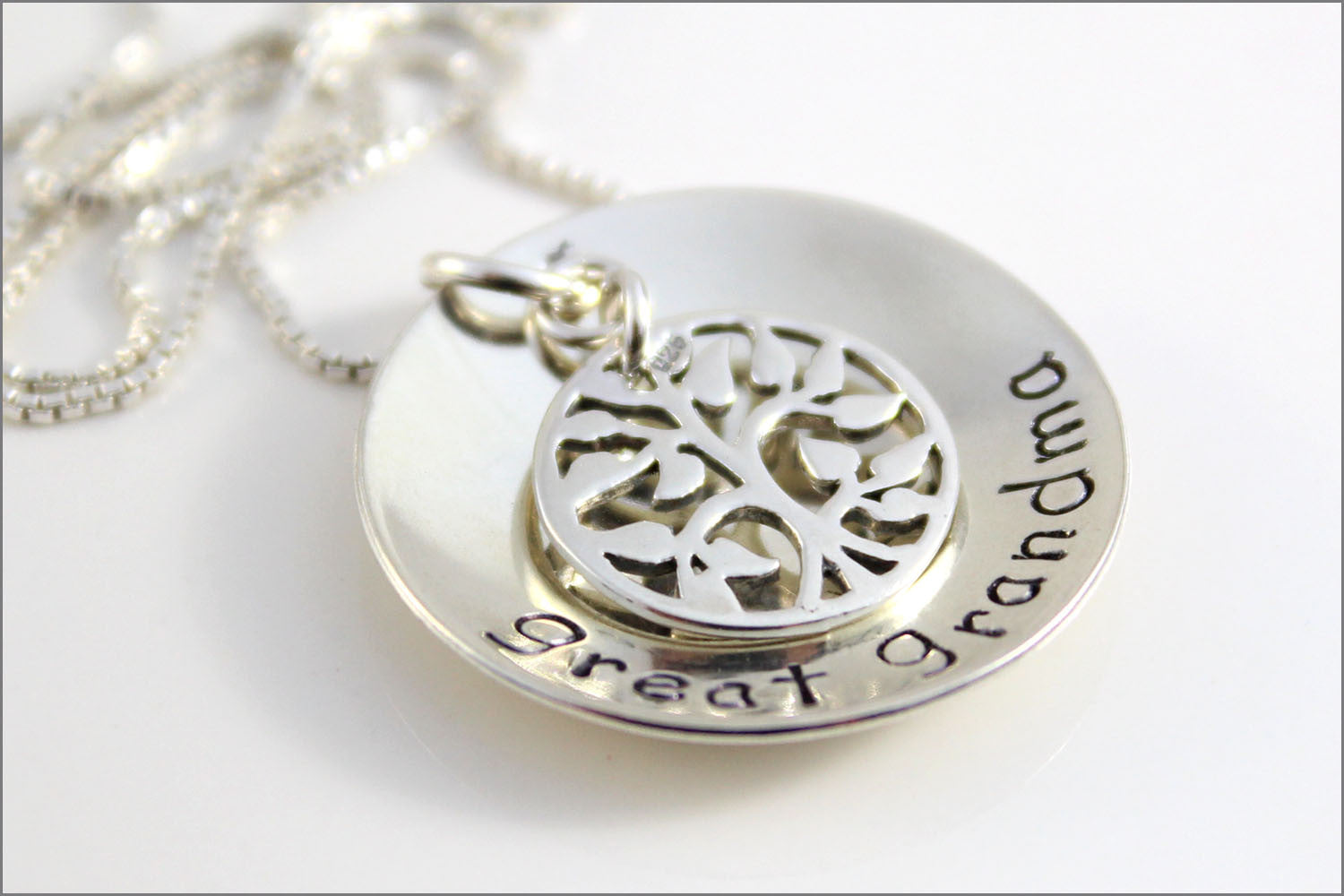 Great Grandma Necklace | Sterling Silver Tree of Life Charm