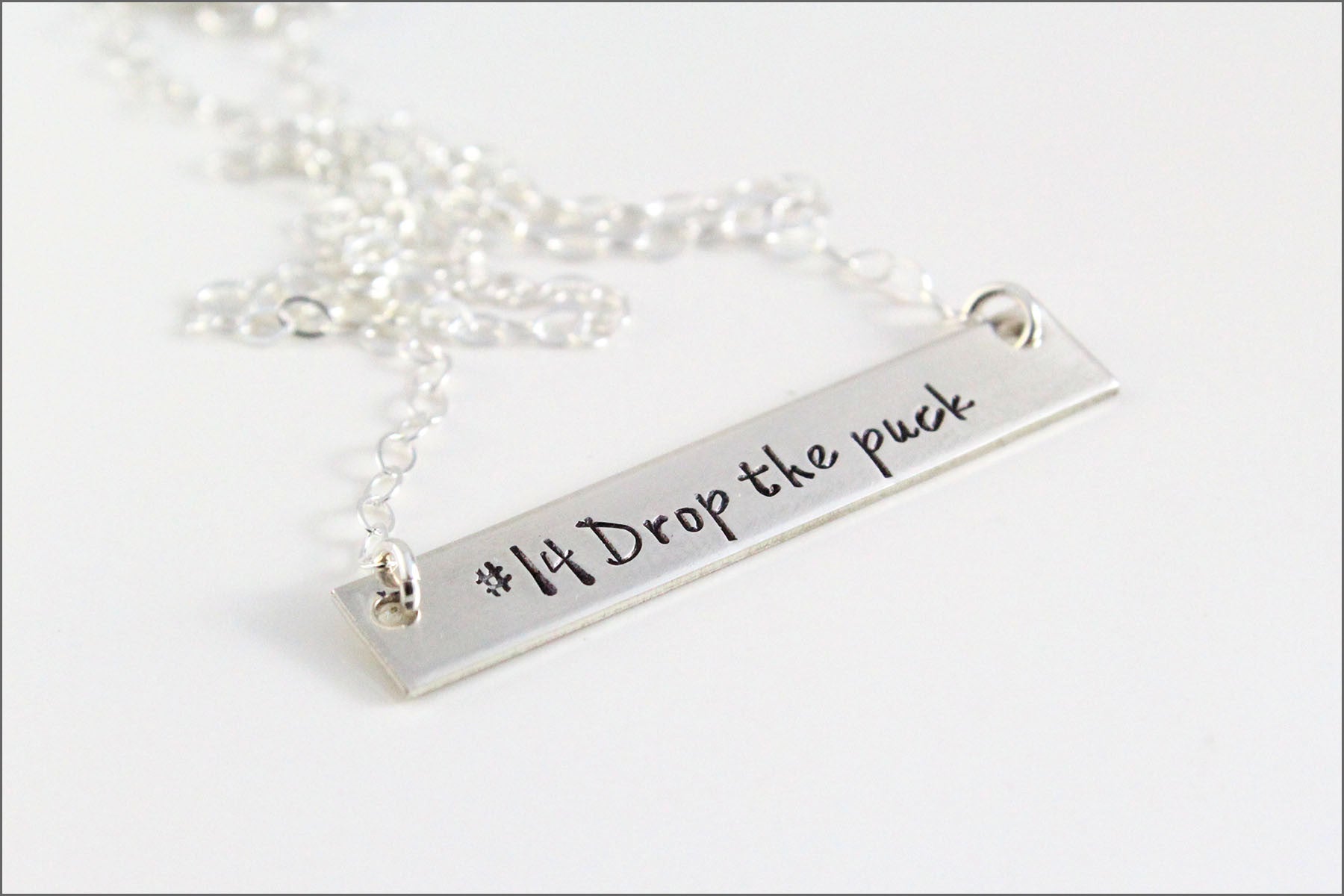 Hockey Player Bar Necklace | Drop the Puck