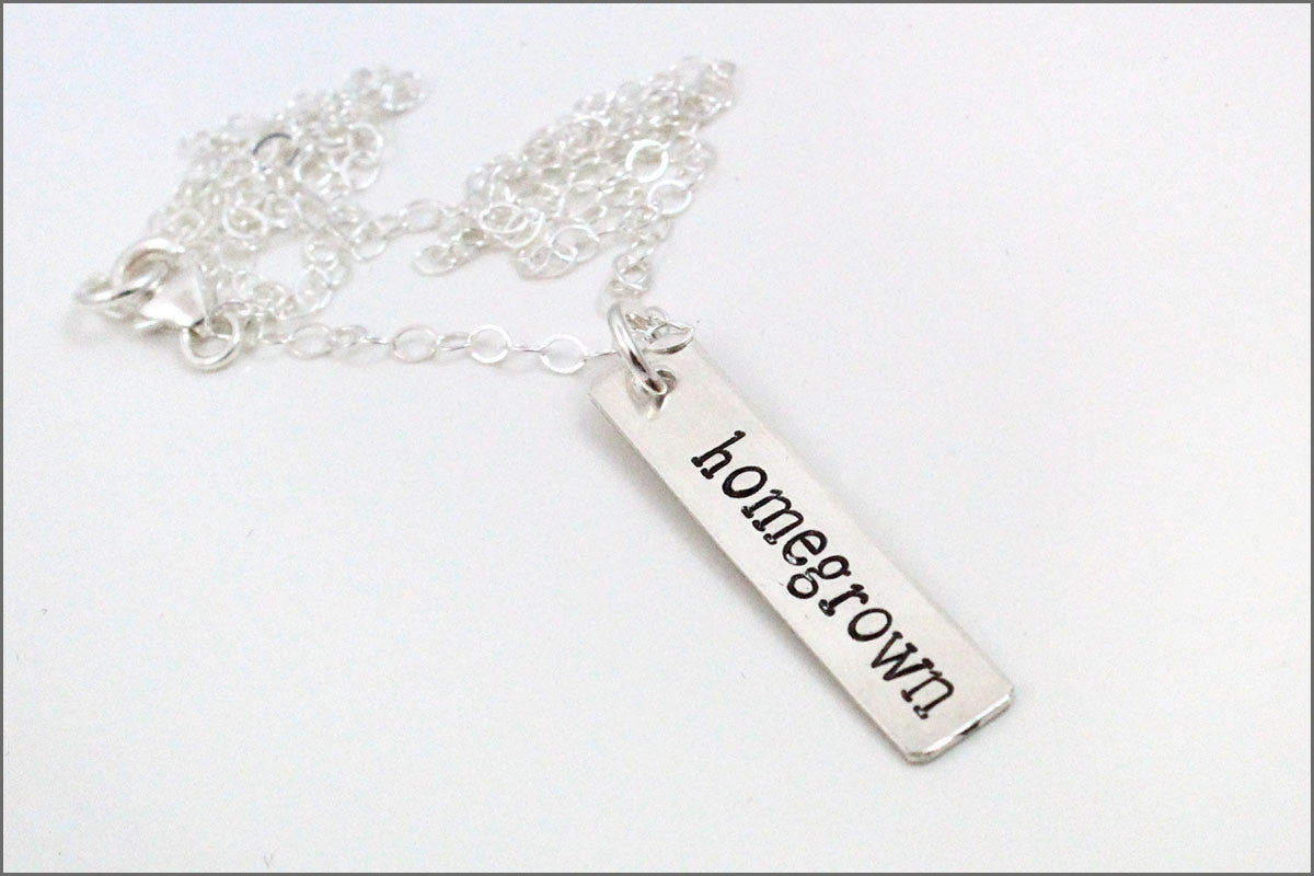 Personalized Vertical Bar Necklace | Sterling Silver, Gold Filled, Rose Gold