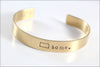 Custom Home State Cuff Bracelet | Inside Coordinates Message, Personalized Nu Gold Jewelry, Small Gifts for Her, Minnesota Jewelry