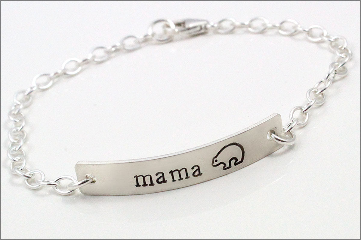 GND Sterling Silver Diamond Accent Mom Bracelet - Maggie's Jewelers
