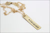 Vertical Bar Necklace | Gold Bar Necklace, Sterling Silver Necklace, Silver Bar Necklace, Inspiration Necklace