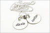 Sterling Silver Two Name Necklace | Personalized Two Disc Necklace