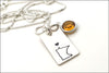 Custom State Home Necklace with Birthstone