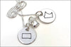 Two State Necklace with Heart | Sterling Silver Hand Stamped Jewelry