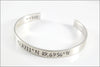 Custom Coordinate Sterling Silver Cuff Bracelet | Latitude Longitude Bracelet