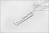 Handwriting Bar Necklace | Sterling Silver Handwriting Necklace, Handwriting Jewelry, Remembrance Necklace